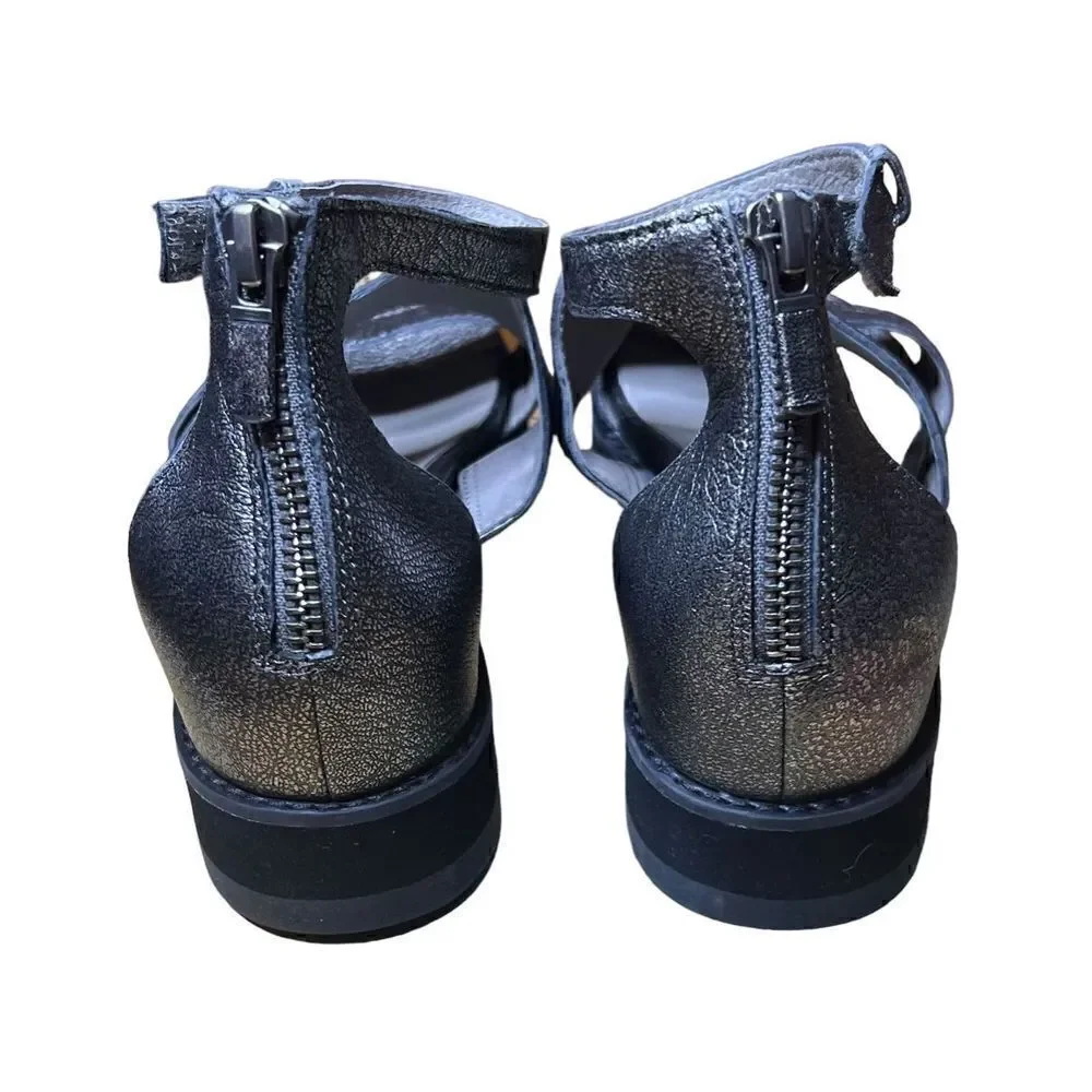 Eileen Fisher Kero Silver Platform Sandal NWOB Size 6
